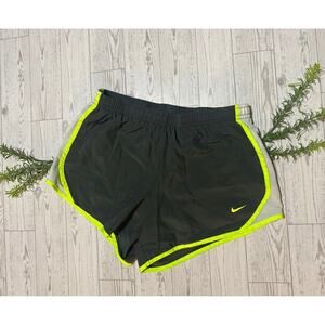 Nike Dri-FIT Running Shorts Black with Neon Trim - Size M